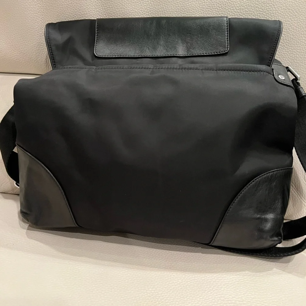 Dolce & Gabbana Black Nylon and Leather Messenger Bag